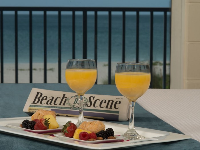 Morning Breakfast at the Beach from your room